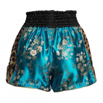 Kickboks broek dames blue gold