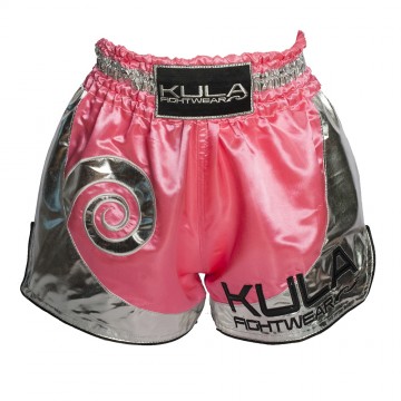 Kickboks broek roze zilver dames