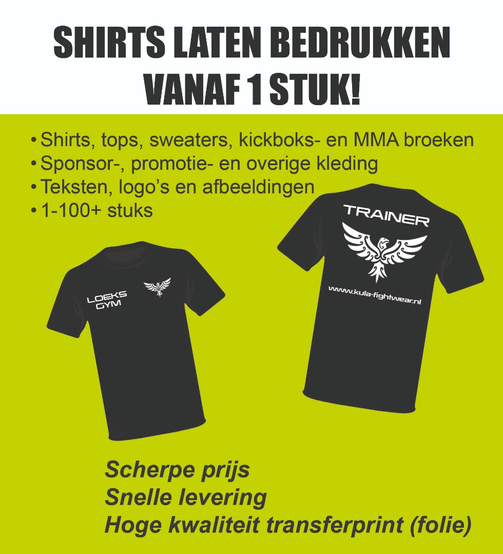 Ongemak Indrukwekkend Vertrappen GEPERSONALISEERD SHIRT - KLEDING - Kula-fightwear